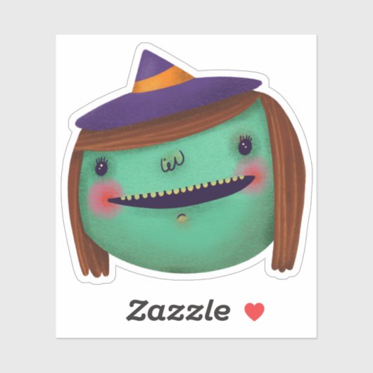 Schattigee Halloween Decoration Witch Sticker (Vel)