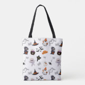 Schattigee Halloween Design Canvas tas (Achterkant)