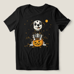 Schattigee Halloween Dog Skeleton Kostuum met Pomp Tri-Blend Shirt