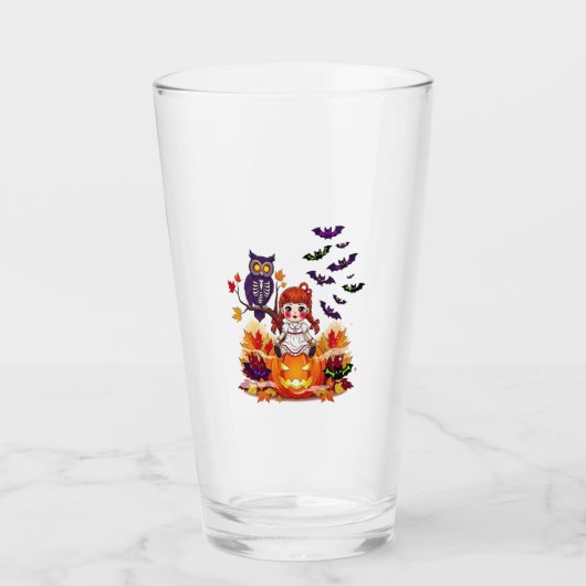 Schattigee Halloween Doll Owl Glas (Voorkant)