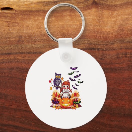 Schattigee Halloween Doll Owl Sleutelhanger (Voorkant)
