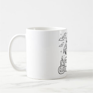 Schattigee Halloween Dragon Line Art Drawing Koffiemok