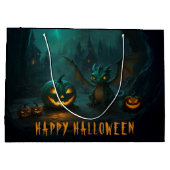 Schattigee Halloween Dragon Scary Pumpkins Groot Cadeauzakje (Achterkant)