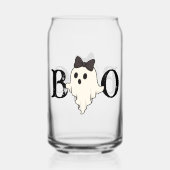 Schattigee Halloween Drinkware Set - "Boo" Ghost Blikvorm Glas (Voorkant)