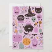 Schattigee Halloween-feestuitnodiging Kaart (Achterkant)
