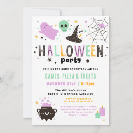 Schattigee Halloween-feestuitnodiging Kaart