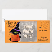 Schattigee Halloween-fotokaarten Feestdagenkaart (Voorkant / Achterkant)