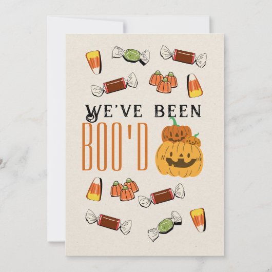 Schattigee Halloween Games Boo Neighbor Game Kaart (Voorkant)