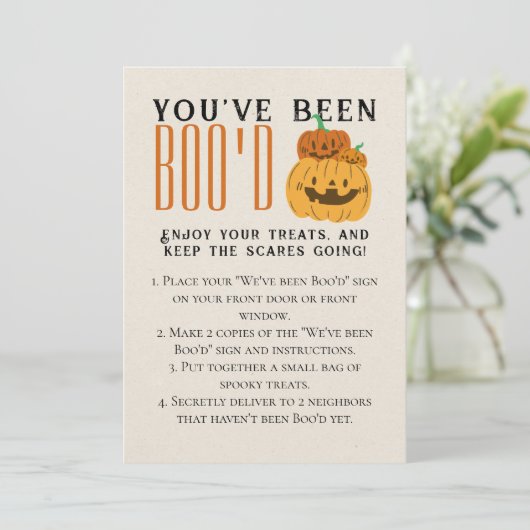 Schattigee Halloween Games Boo Neighbor Game Kaart (Staand voorkant)