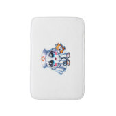 Schattigee Halloween-geest in een verpleegstersuni Badmat (Voorkant Verticaal)