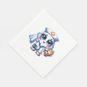 Schattigee Halloween-geest in een verpleegstersuni Servet (Hoek)