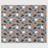 Schattigee Halloween Geesten, Katten, Vleermuizen  Cadeaupapier (Vlak)