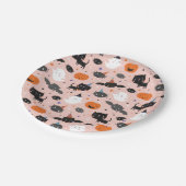 Schattigee Halloween Geesten, Katten, Vleermuizen  Papieren Bordje (Gekanteld)