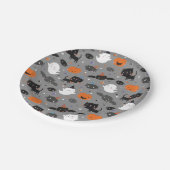 Schattigee Halloween Geesten, Katten, Vleermuizen  Papieren Bordje (Gekanteld)