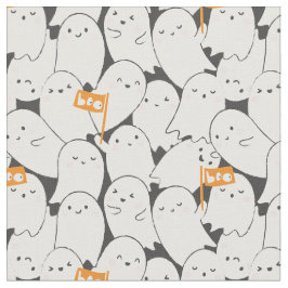 Schattigee Halloween Geesten met kleine oranje vla Stof