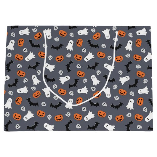 Schattigee Halloween Geesten, Pompoenen, Schedels, Groot Cadeauzakje (Voorkant)