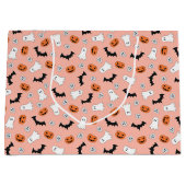 Schattigee Halloween Geesten, Pompoenen, Vleermuiz Groot Cadeauzakje (Voorkant)