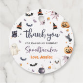 Schattigee Halloween Ghost 1e Verjaardagsfeest Bedankjes Labels (Achterkant)