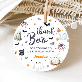 Schattigee Halloween Ghost 1e Verjaardagsfeest Bedankjes Labels