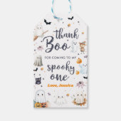 Schattigee Halloween Ghost 1e Verjaardagsfeest Cadeaulabel (Voorkant)