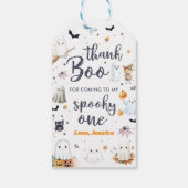 Schattigee Halloween Ghost 1e Verjaardagsfeest Cadeaulabel (Achterkant)