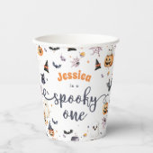 Schattigee Halloween Ghost 1e Verjaardagsfeest Papieren Bekers (Voorkant)