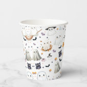 Schattigee Halloween Ghost 1e Verjaardagsfeest Papieren Bekers (Achterkant)