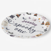 Schattigee Halloween Ghost 1e Verjaardagsfeest Papieren Bordje (Gekanteld)