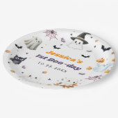 Schattigee Halloween Ghost 1e Verjaardagsfeest Papieren Bordje (Gekanteld)