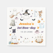 Schattigee Halloween Ghost 1e Verjaardagsfeest Servet (Voorkant)