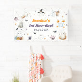 Schattigee Halloween Ghost 1e Verjaardagsfeest Spandoek (Insitu)