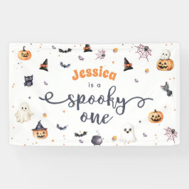 Schattigee Halloween Ghost 1e Verjaardagsfeest Spandoek