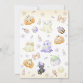 Schattigee Halloween Ghost 1st Boy Verjaardag Kaart (Achterkant)