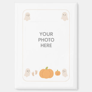 Schattigee Halloween Ghost Baby Foto Lijst Sjabloo Magneet