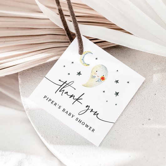 Schattigee Halloween Ghost Baby shower Dank u Bedankjes Labels