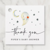 Schattigee Halloween Ghost Baby shower Dank u Bedankjes Labels (Voorkant)
