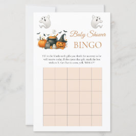 Schattigee Halloween Ghost Baby shower Party Bingo