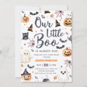 Schattigee Halloween Ghost Baby shower Party Kaart (Voorkant)
