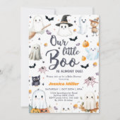 Schattigee Halloween Ghost Baby shower Party Kaart (Voorkant)