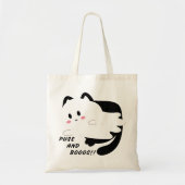Schattigee Halloween Ghost Black Cat Boo Tote Bag (Voorkant)