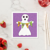 Schattigee Halloween Ghost Boo Paarse Party Servet (Insitu)