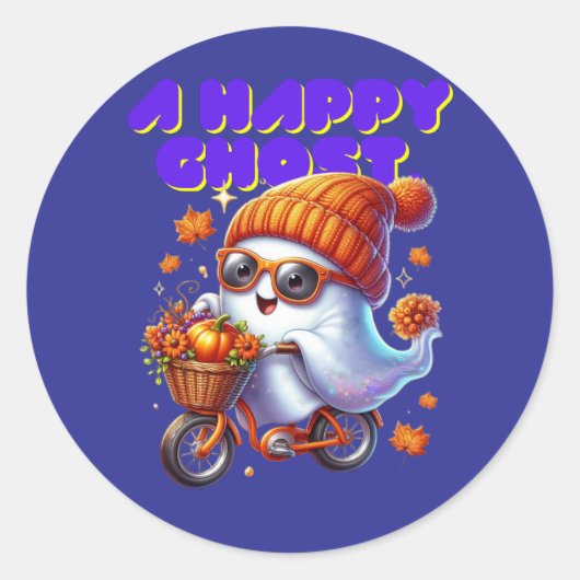 Schattigee Halloween Ghost Boo Sticker (Voorkant)