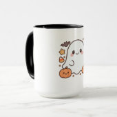 Schattigee Halloween Ghost Clipart, Leuk en Schatt Mok (Voorkant links)