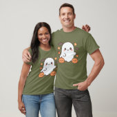 Schattigee Halloween Ghost Clipart, Leuk en Schatt T-shirt (Unisex)