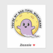 Schattigee Halloween Ghost "Custom-Cut Vinyl Stick Sticker (Vel)