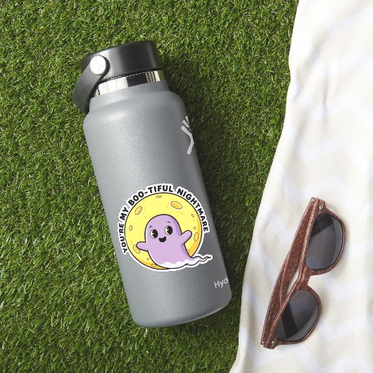 Schattigee Halloween Ghost "Custom-Cut Vinyl Stick Sticker (HydroFlask Insitu)