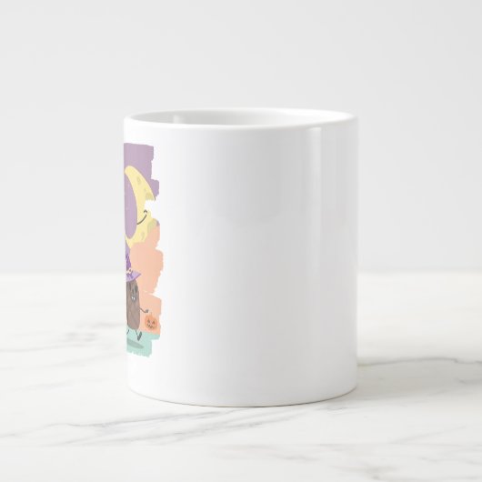 Schattigee Halloween Ghost en Snoep Vrienden Grote Koffiekop (Voorkant)