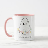 Schattigee Halloween Ghost Floral Mok (Links)