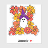 Schattigee Halloween Ghost Flower Field Sticker (Vel)
