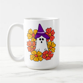 Schattigee Halloween Ghost Flower Krans Koffiemok